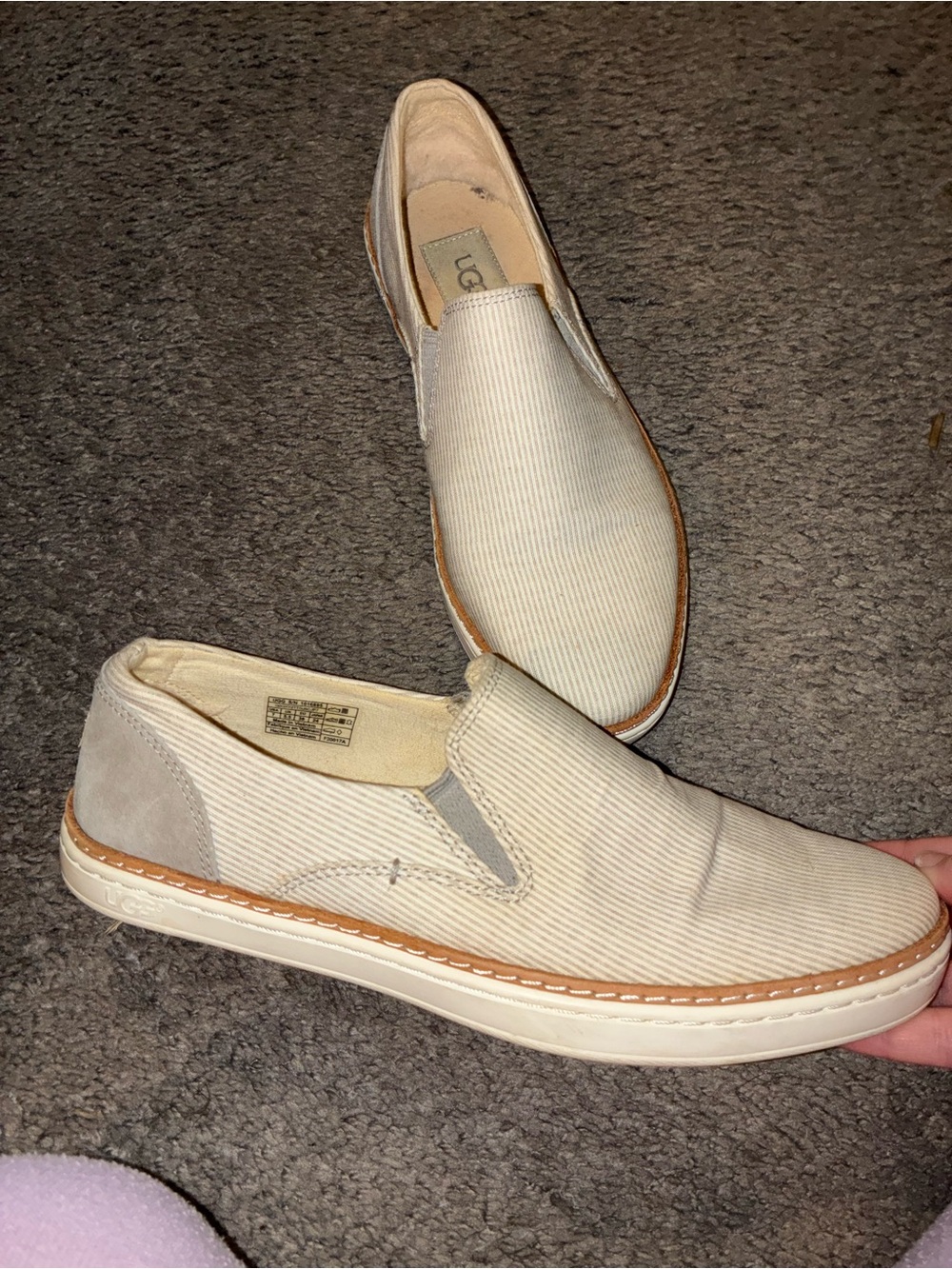UGG womens Slip-On Canvas Sneaker in Cream